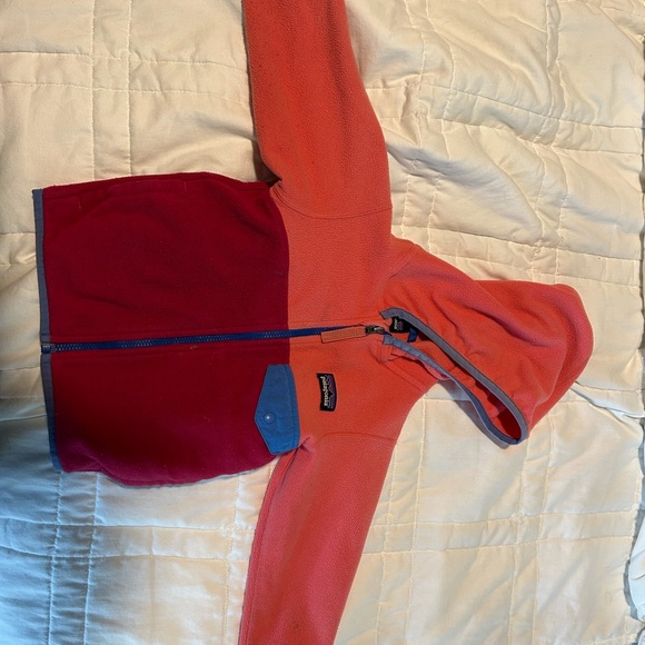 Patagonia Kids' Orange and Red Fleece Jacket - Picture 2 of 5